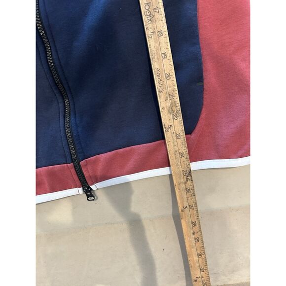 Nike Men’s Small Red Blue Tech Fleece Hoodie Full Zip Jacket - Picture 6 of 9